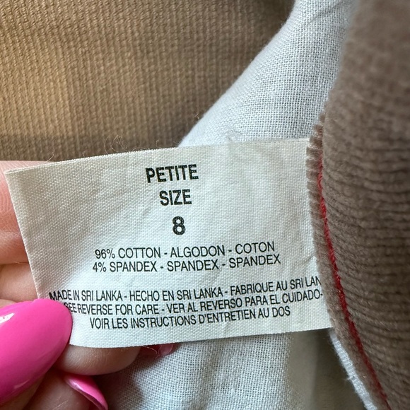 NWT Gloria Vanderbilt Giselle Stretch Bootcut Jeans Brown Corduroy Size 8 Petite - Picture 8 of 10